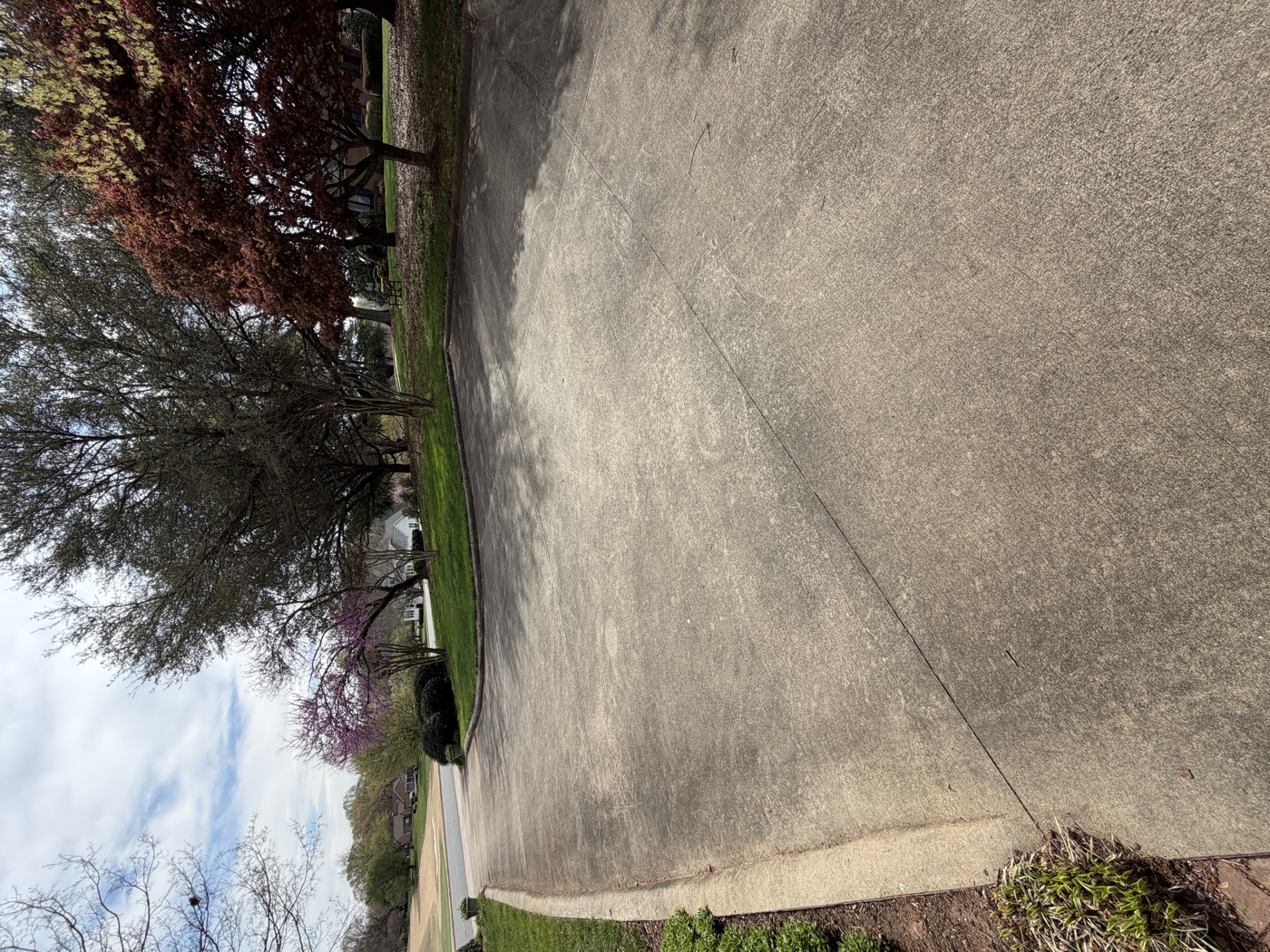 Driveway before cleaning